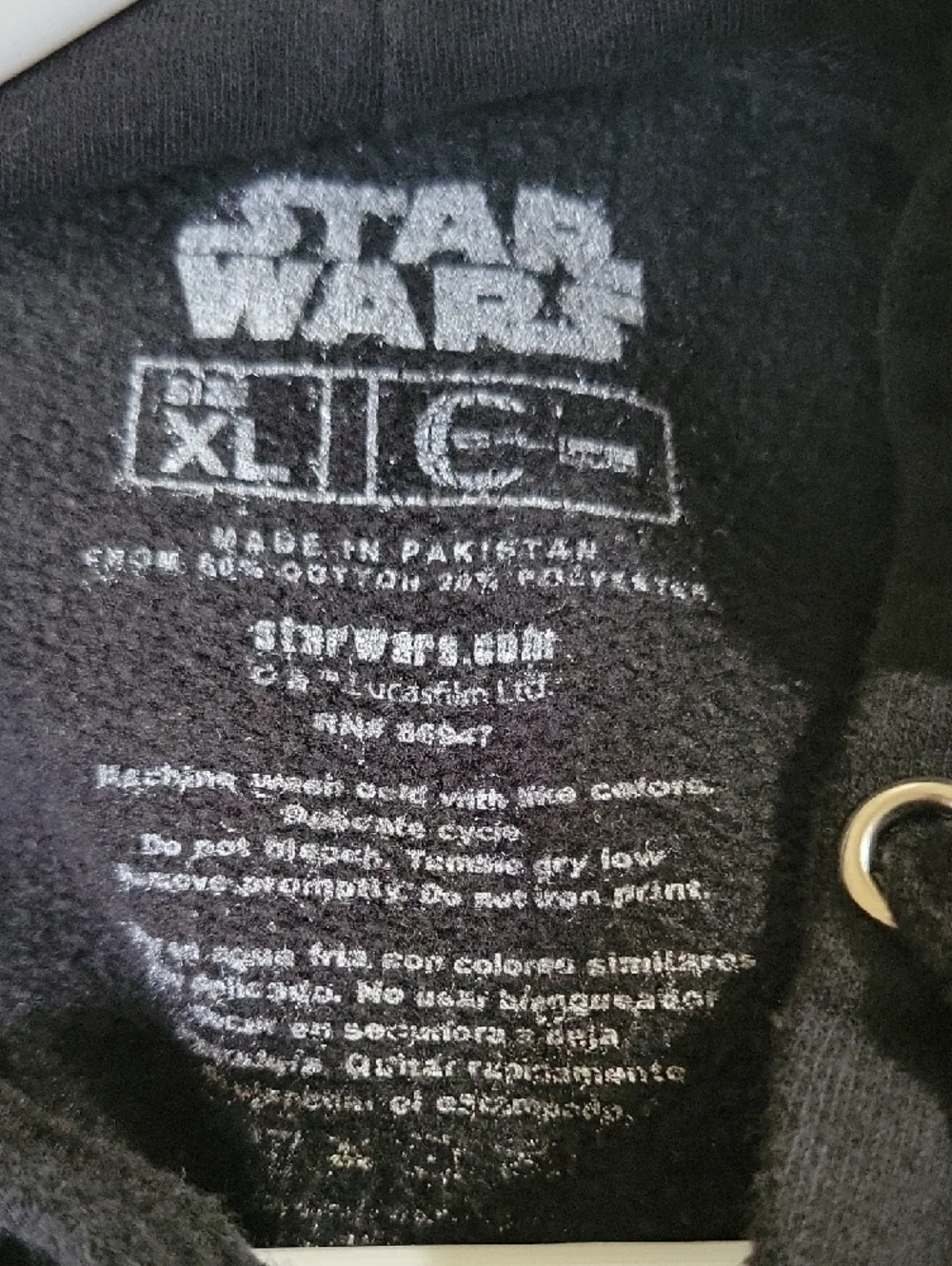 Star Wars Black Hoodie with Brown Rebel Alliance Emblem Size XL - Picture 2 of 7